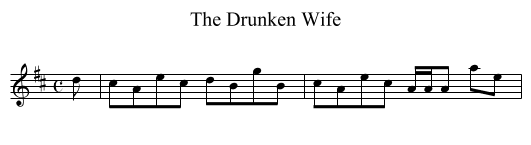 Drunken Wife, The - staff notation