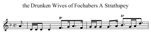 Drunken Wives of Fochabers A Strathspey, the  - staff notation