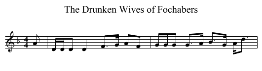 Drunken Wives of Fochabers, The - staff notation