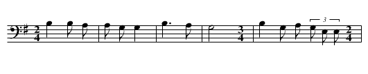 Drunken-man Dance Song (a) - staff notation