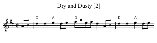 Dry and Dusty [2] - staff notation