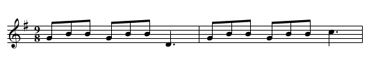 Du fel y Glo - Black as the Coal - staff notation