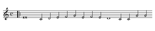 Du lenze gut - staff notation