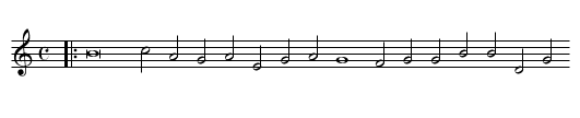 Du lenze gut - staff notation