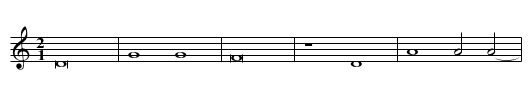 Du mein amant - staff notation