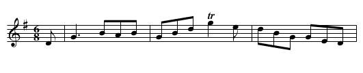 Dublin Boy - staff notation