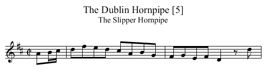 Dublin Hornpipe [5], The - staff notation