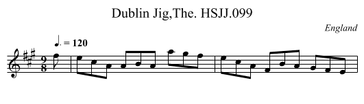 Dublin Jig,The. HSJJ.099 - staff notation