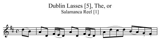 Dublin Lasses [5], The, or - staff notation