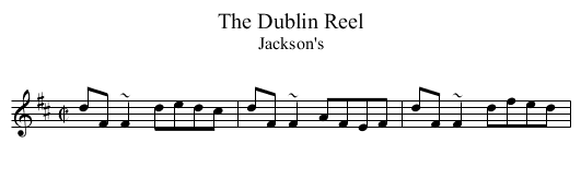 Dublin Reel, The - staff notation