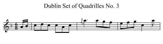 Dublin Set of Quadrilles No. 3 - staff notation
