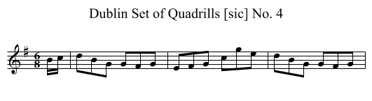 Dublin Set of Quadrills [sic] No. 4 - staff notation