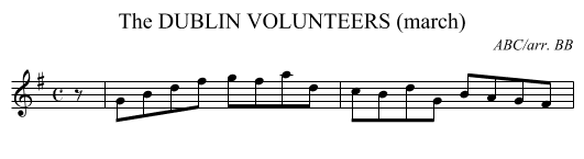DUBLIN VOLUNTEERS (march), The - staff notation