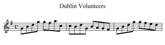 Dublin Volunteers - staff notation