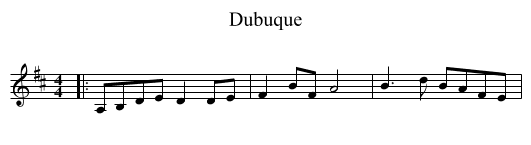 Dubuque - staff notation