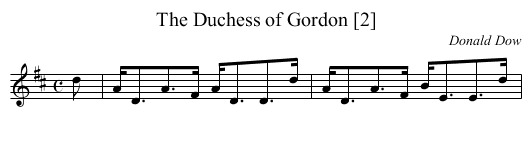 Duchess of Gordon [2], The - staff notation