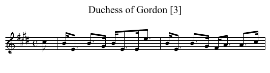 Duchess of Gordon [3] - staff notation