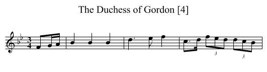 Duchess of Gordon [4], The - staff notation