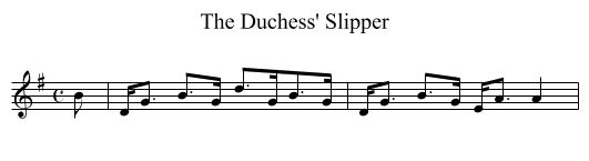 Duchess' Slipper, The - staff notation