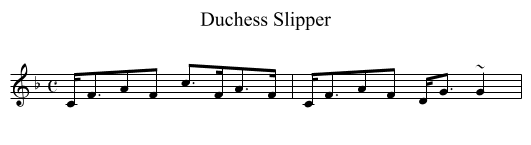 Duchess Slipper - staff notation
