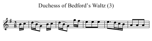Duchesss of Bedford’s Waltz (3) - staff notation