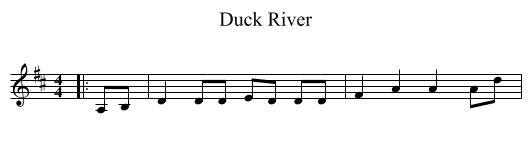 Duck River - staff notation