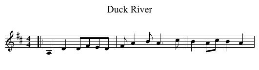 Duck River - staff notation
