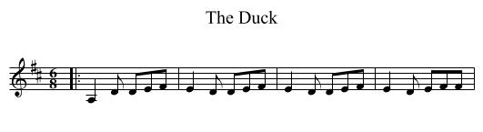 Duck, The  - staff notation