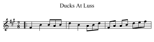 Ducks At Luss - staff notation