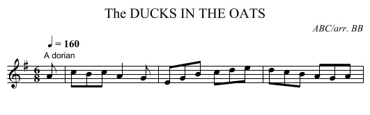 DUCKS IN THE OATS, The - staff notation