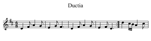 Ductia - staff notation