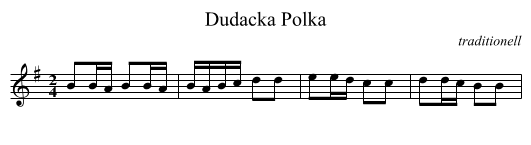 Dudacka Polka - staff notation
