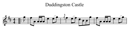 Duddingston Castle - staff notation