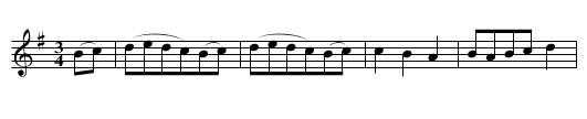 Dudelsackmelodie - staff notation