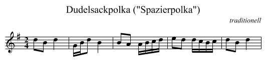 Dudelsackpolka (Spazierpolka) - staff notation