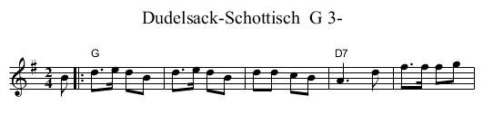 Dudelsack-Schottisch  G 3- - staff notation