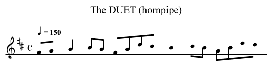 DUET (hornpipe), The - staff notation
