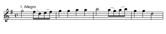 Duet in G - staff notation