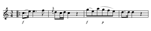 Duetto - Tempo di Minuetto - staff notation