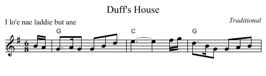 Duff's House - staff notation