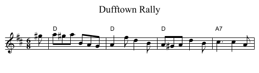 Dufftown Rally - staff notation