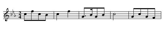 Dui hua - staff notation
