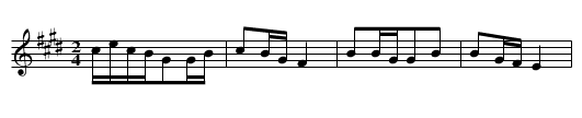 Duikou shange - staff notation