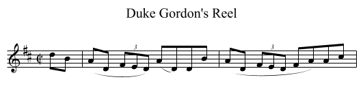 Duke Gordon's Reel - staff notation