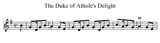 Duke of Athole's Delight, The - staff notation
