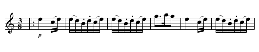 Duke of Clarence's Waltz - staff notation