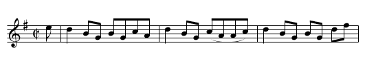Duke of Gloucester's Reel - staff notation