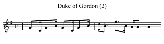 Duke of Gordon (2) - staff notation