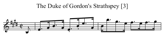 Duke of Gordon's Strathspey [3], The - staff notation