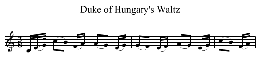 Duke of Hungary's Waltz - staff notation